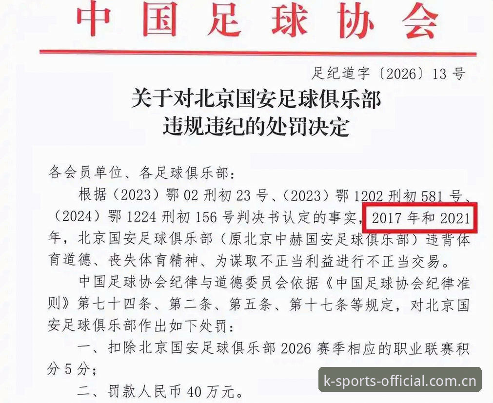 K体育流畅安全 中国足协第三批禁足名单最新动态:17人终身禁赛,48人遭重罚